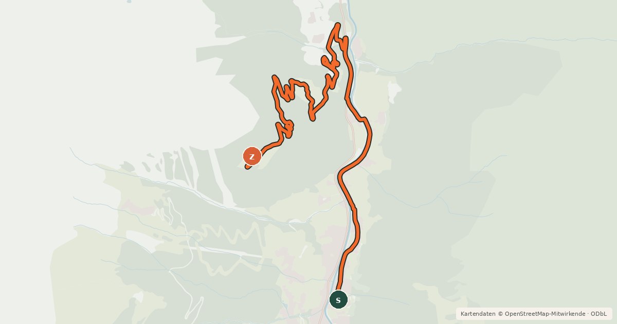 Kartenübersicht der Radroute Marias Alm