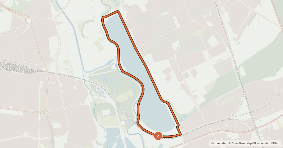 Kartenübersicht der Radroute Maschsee