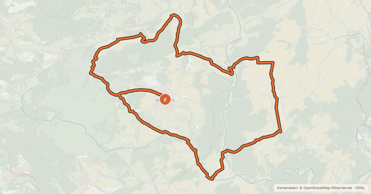 Kartenübersicht der Radroute Medebacher Tälertour