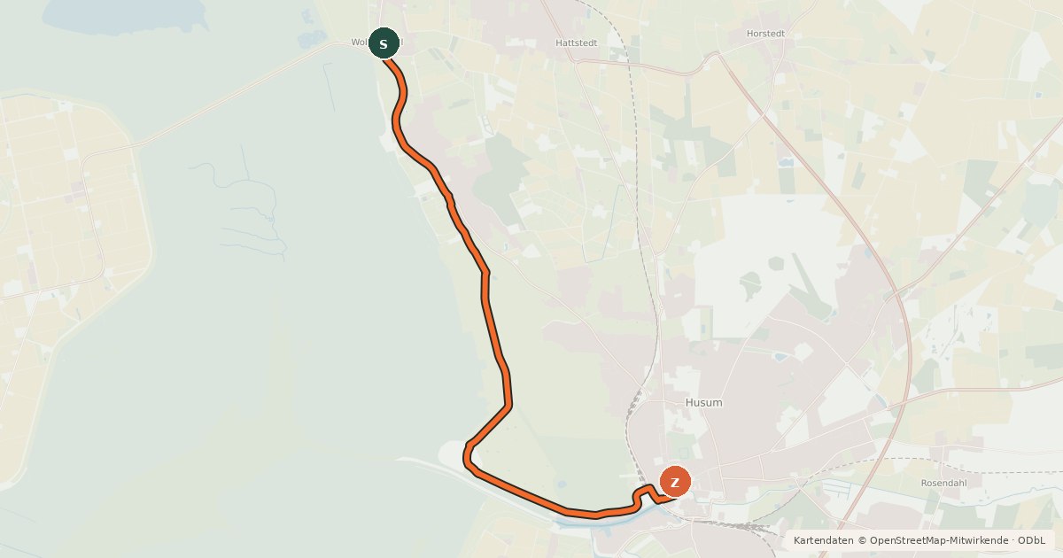 Kartenübersicht der Radroute Meeresroute
