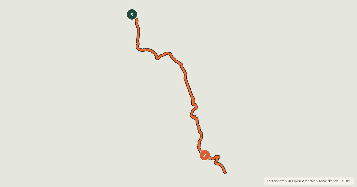 Kartenübersicht der Radroute Millennium Trail (Trans Canada Trail)