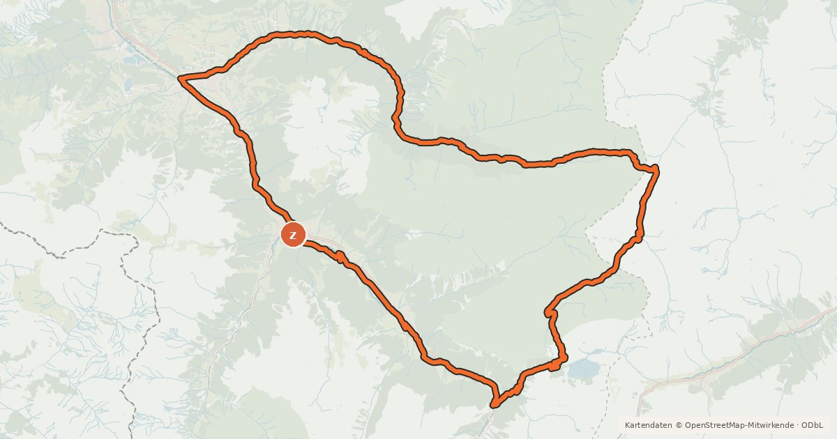 Kartenübersicht der Radroute Montafon Tour