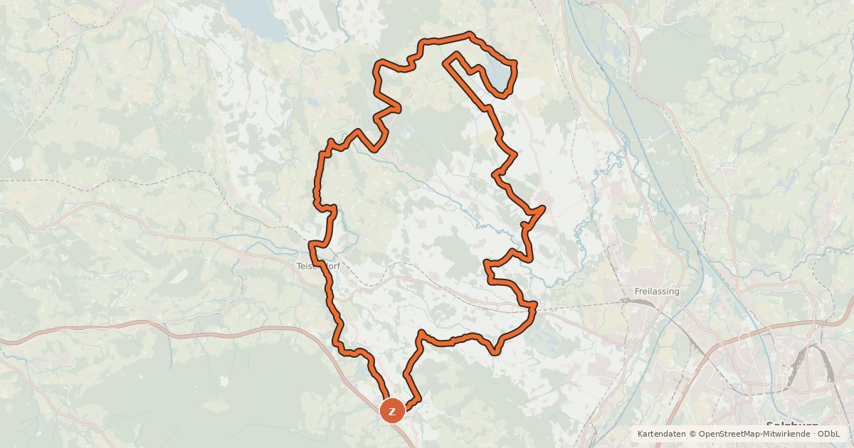 Kartenübersicht der Radroute Moor-Moos-Radweg