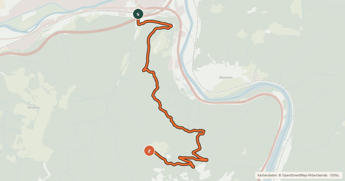 Kartenübersicht der Radroute Mountainbike Strecke 3