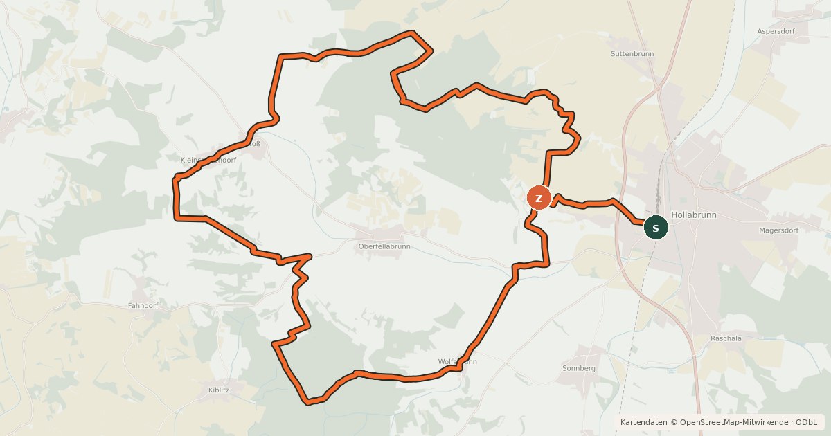 Kartenübersicht der Radroute Mountainbike-Strecke M3