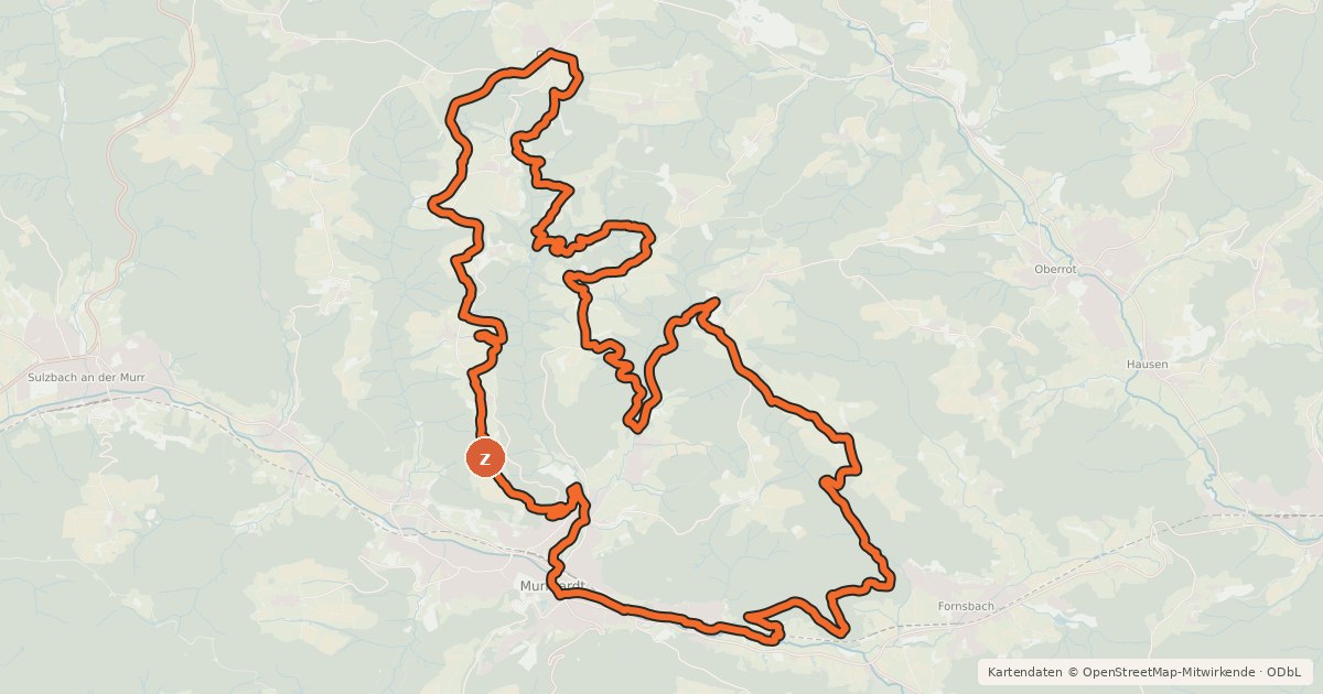 Kartenübersicht der Radroute Mountainbike Tour 3 - Römerritt