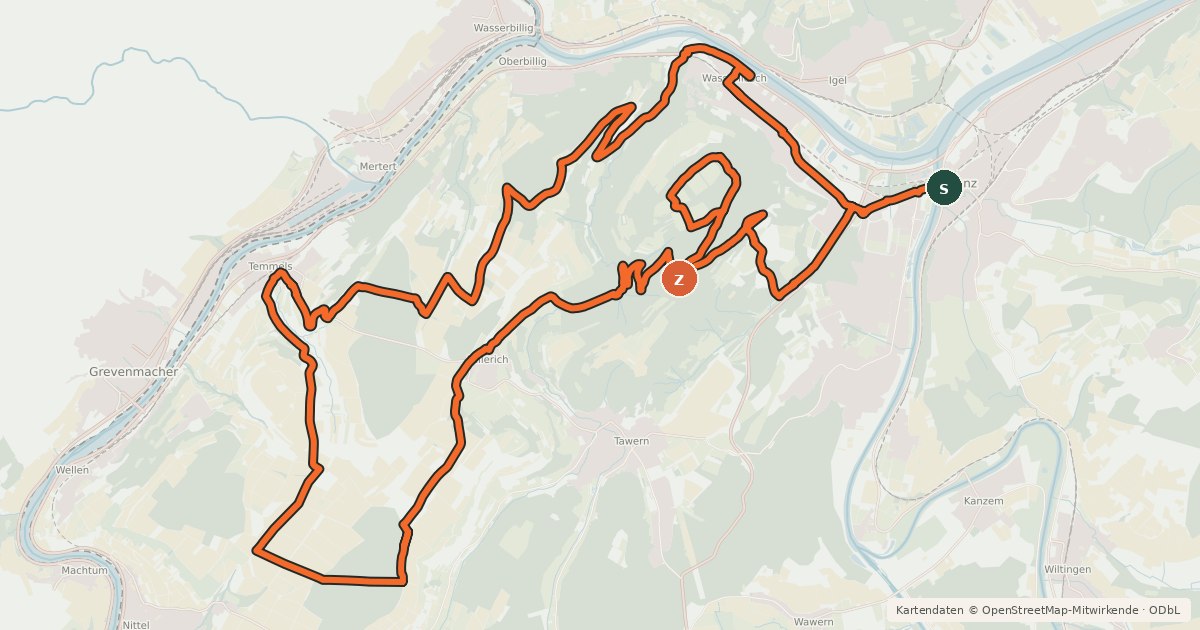 Kartenübersicht der Radroute Mountainbike-Tour 4 "Grana-Tour"