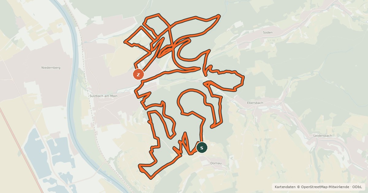 Kartenübersicht der Radroute Mountainbike Tour