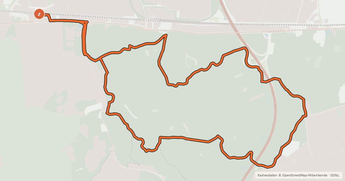 Kartenübersicht der Radroute Mountainbike-Tour M2 Harburger Berge