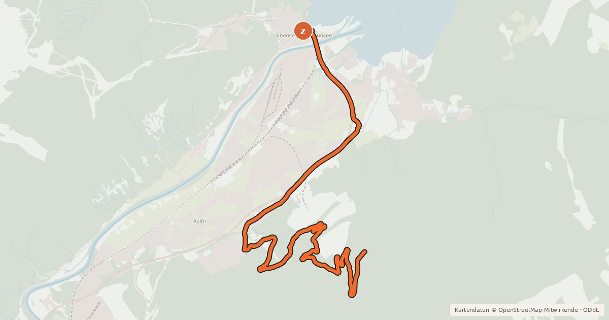 Kartenübersicht der Radroute Mountainbikestrecke Ascherstraße
