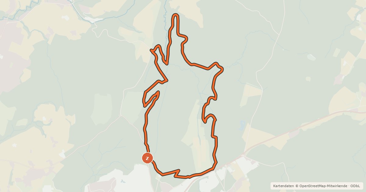 Kartenübersicht der Radroute MTB 10km