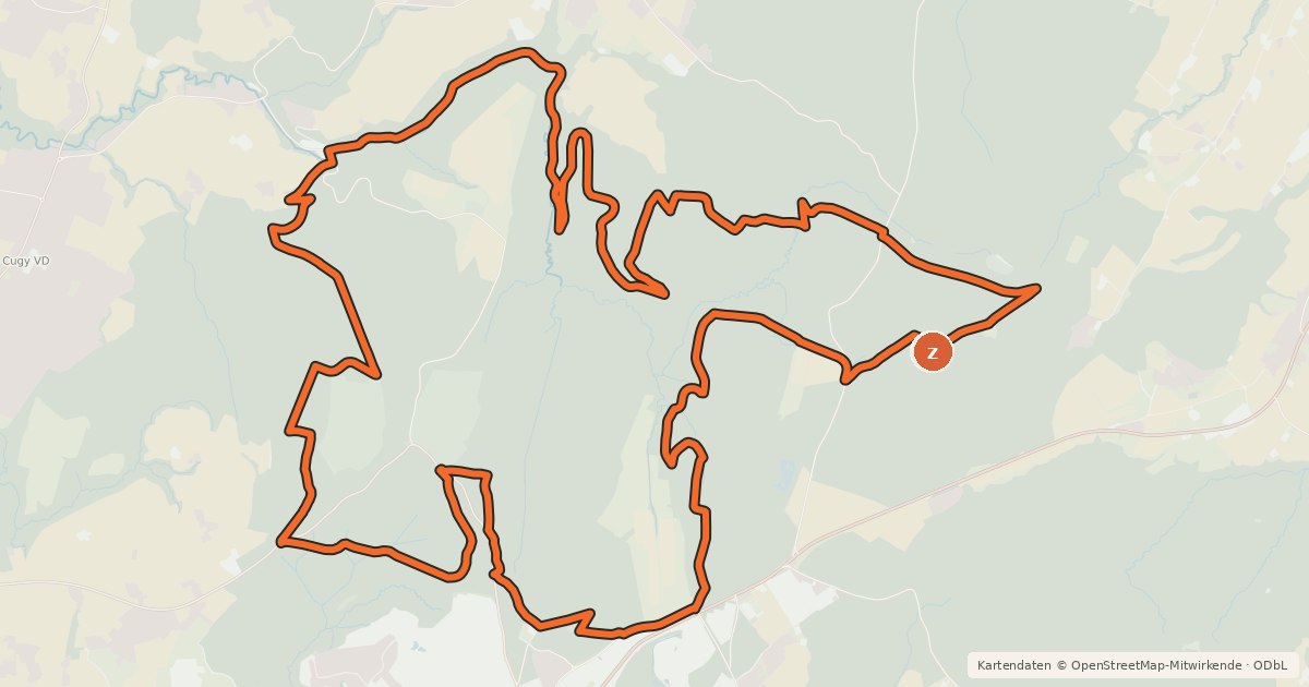 Kartenübersicht der Radroute MTB 20km