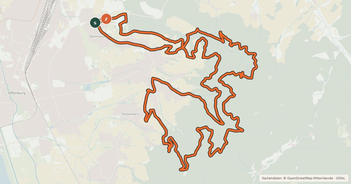 Kartenübersicht der Radroute MTB 27 Km Bike-Challenge