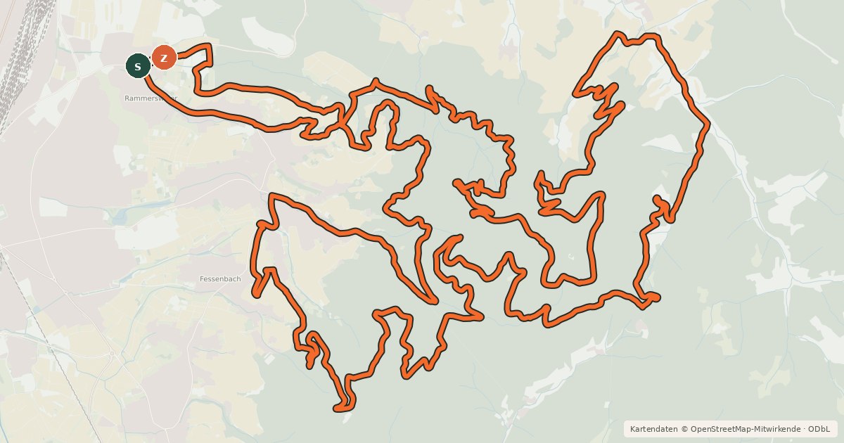 Kartenübersicht der Radroute MTB 42 Km Bike-Challenge