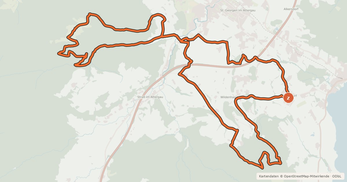 Kartenübersicht der Radroute MTB Abtsdorf-Kronberg-Lichtenberg-Abtsdorf