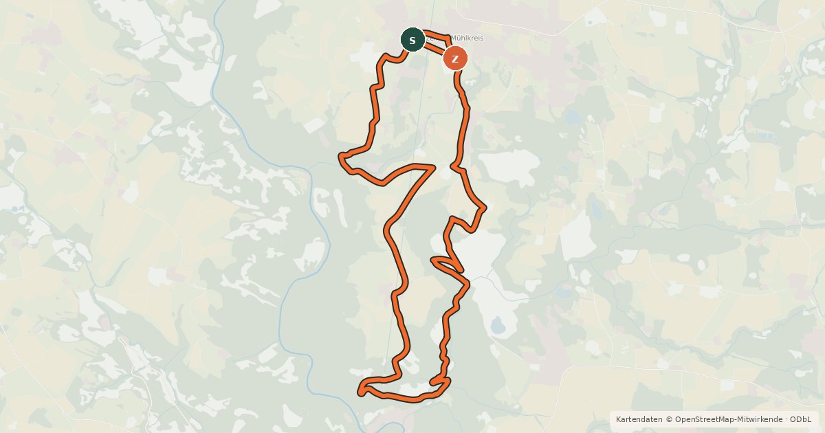 Kartenübersicht der Radroute MTB Academy-Runde Kleinzell