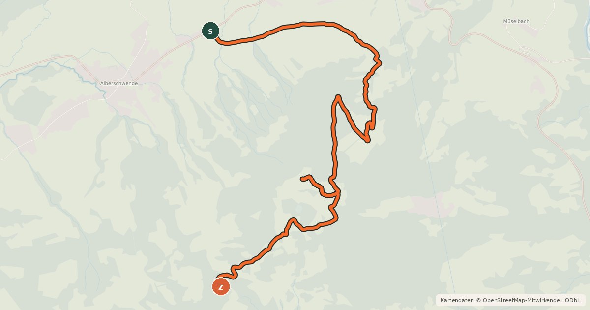Kartenübersicht der Radroute MTB Alberschwende-Brüggelekopf (über Tannen)-Lorenapass