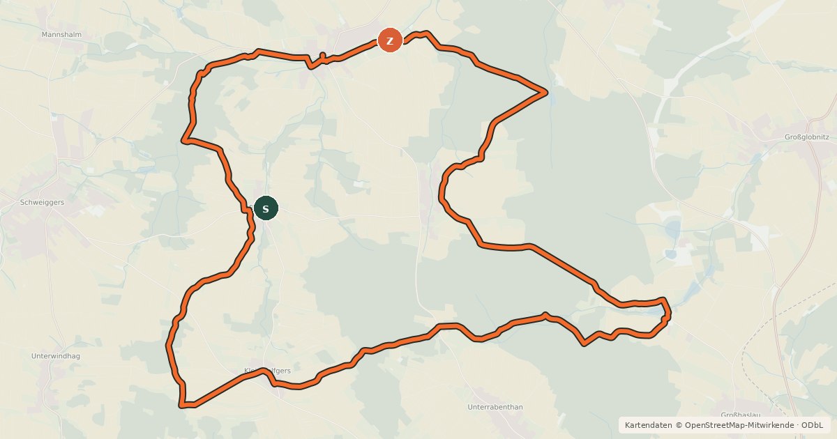 Kartenübersicht der Radroute MTB Bucheck - Strecke