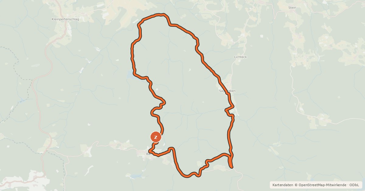 Kartenübersicht der Radroute MTB Dürnberg-Strecke