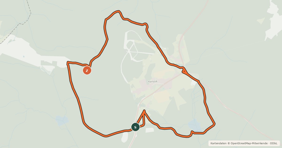 Kartenübersicht der Radroute MTB Eichelberg-Strecke