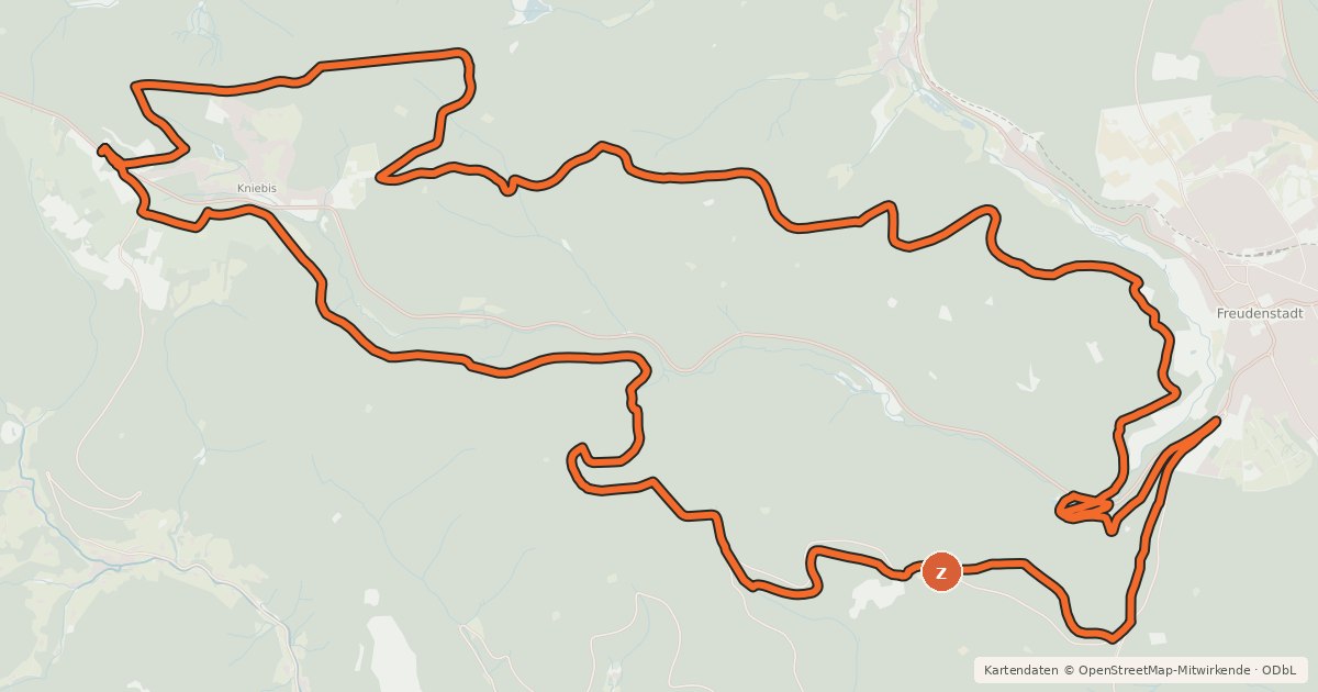 Kartenübersicht der Radroute MTB Finkenberg-Tour