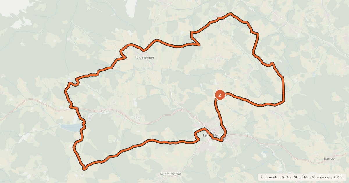 Kartenübersicht der Radroute MTB Frauenwieserteich Tour