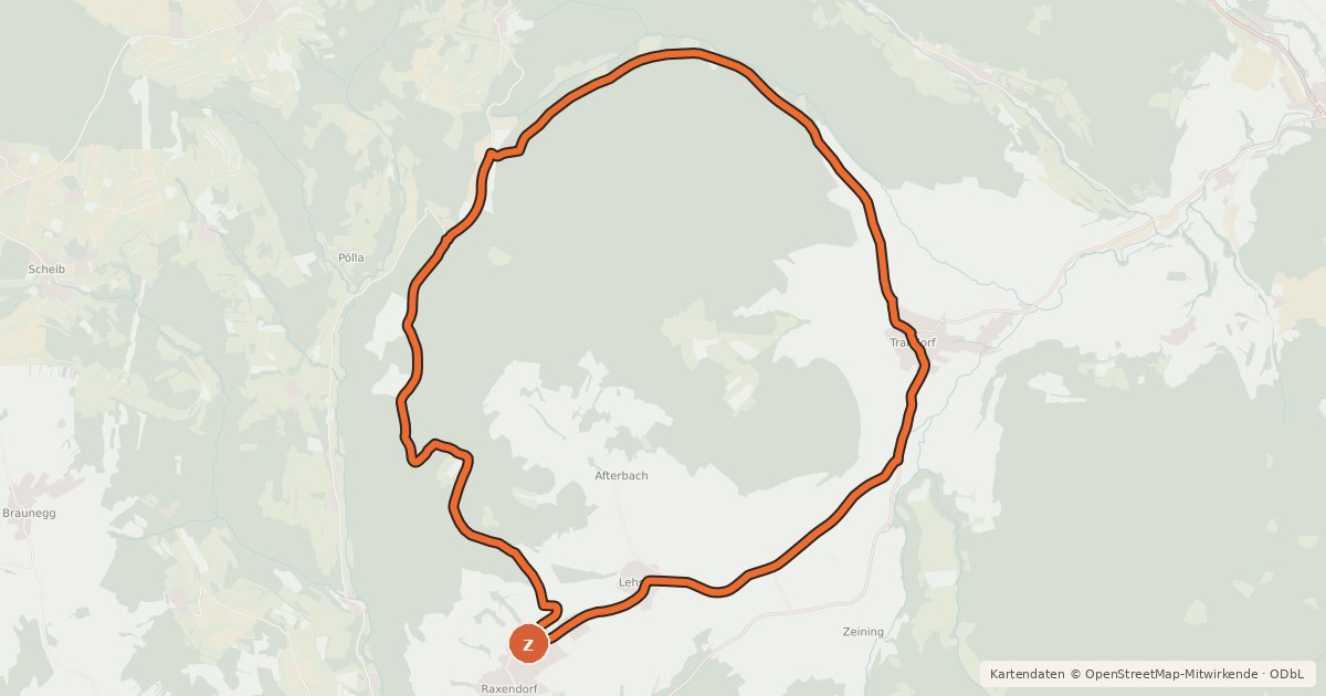 Kartenübersicht der Radroute MTB Großer Berg-Strecke