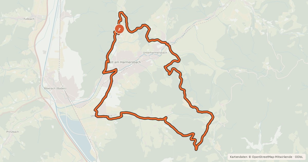 Kartenübersicht der Radroute MTB Hahn & Henne Tour