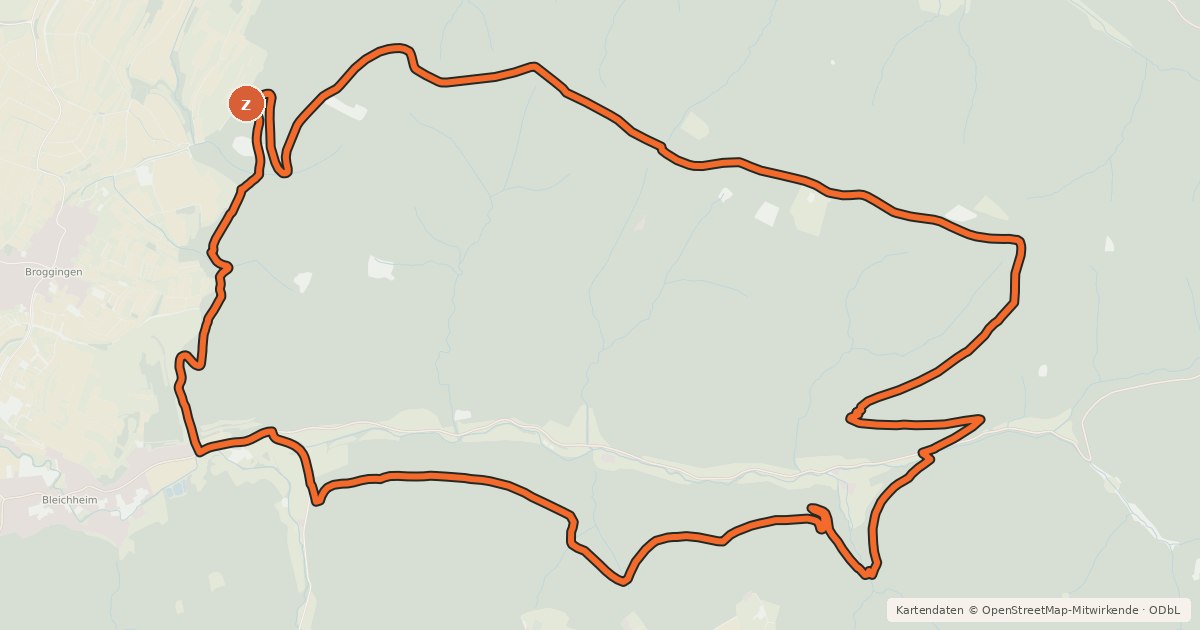 Kartenübersicht der Radroute MTB Höfle-Tour