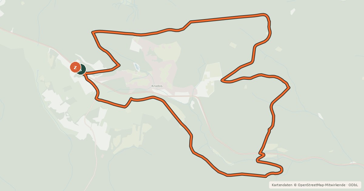 Kartenübersicht der Radroute MTB Kniebis-Tour