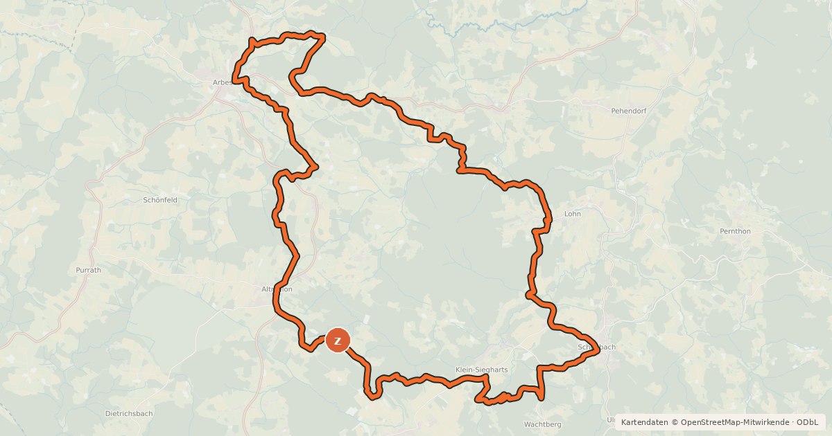 Kartenübersicht der Radroute MTB Luagalucka-Strecke
