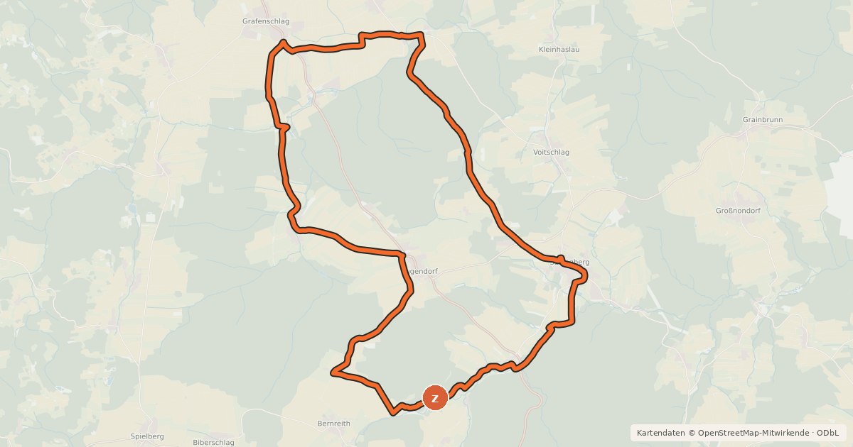 Kartenübersicht der Radroute MTB - Mohnstrecke