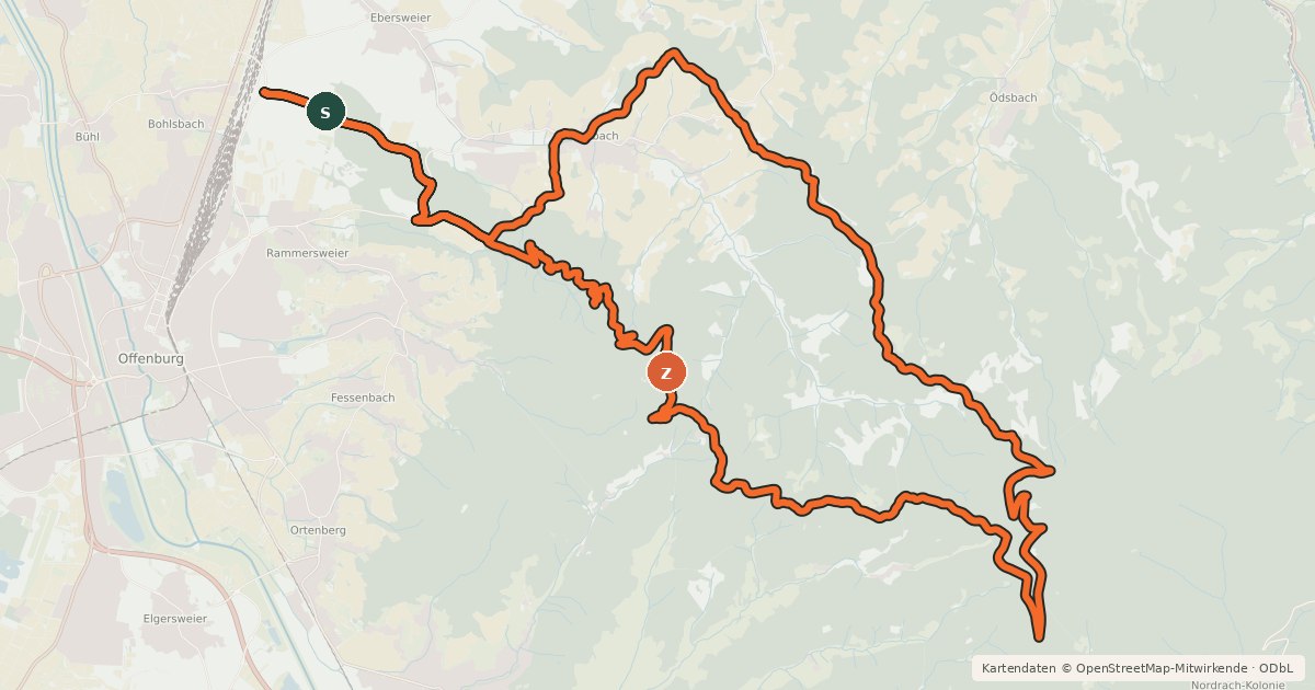 Kartenübersicht der Radroute MTB Mooskopf-Tour
