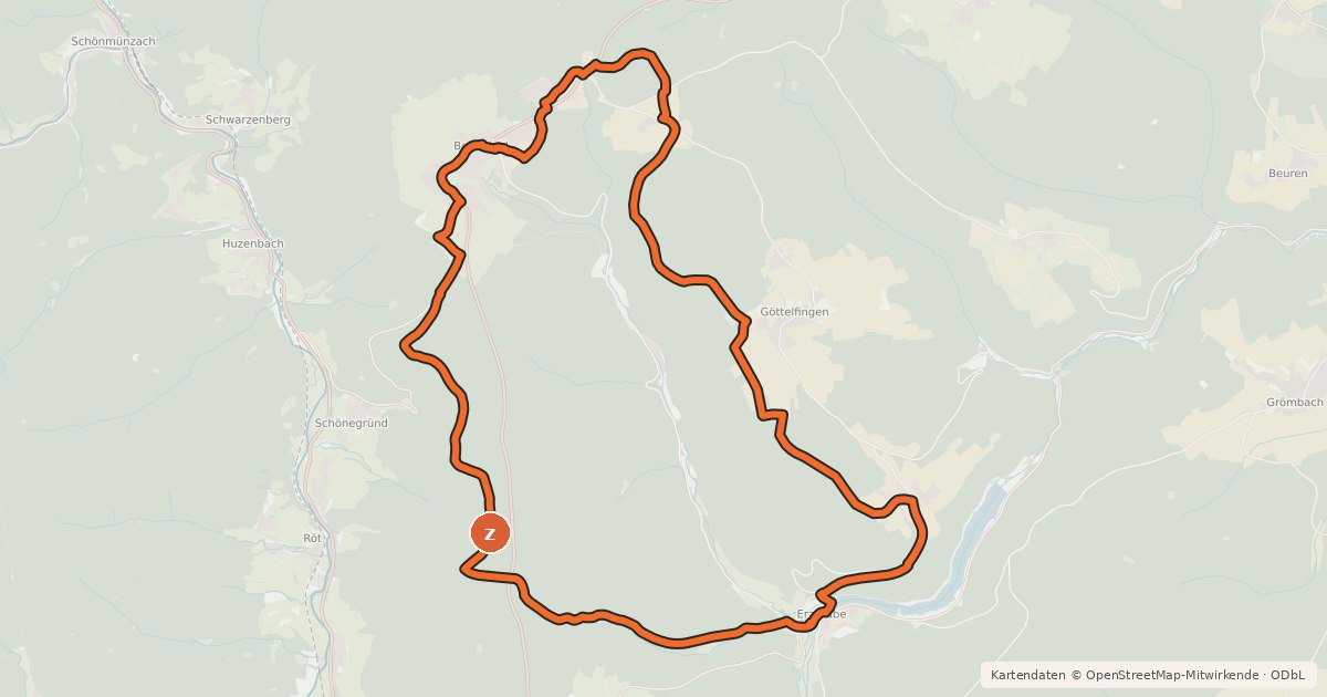 Kartenübersicht der Radroute MTB Nagoldtal-Tour
