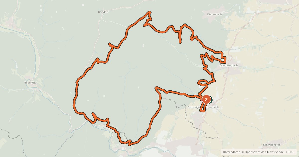 Kartenübersicht der Radroute MTB-Park Pfälzerwald, Tour 10