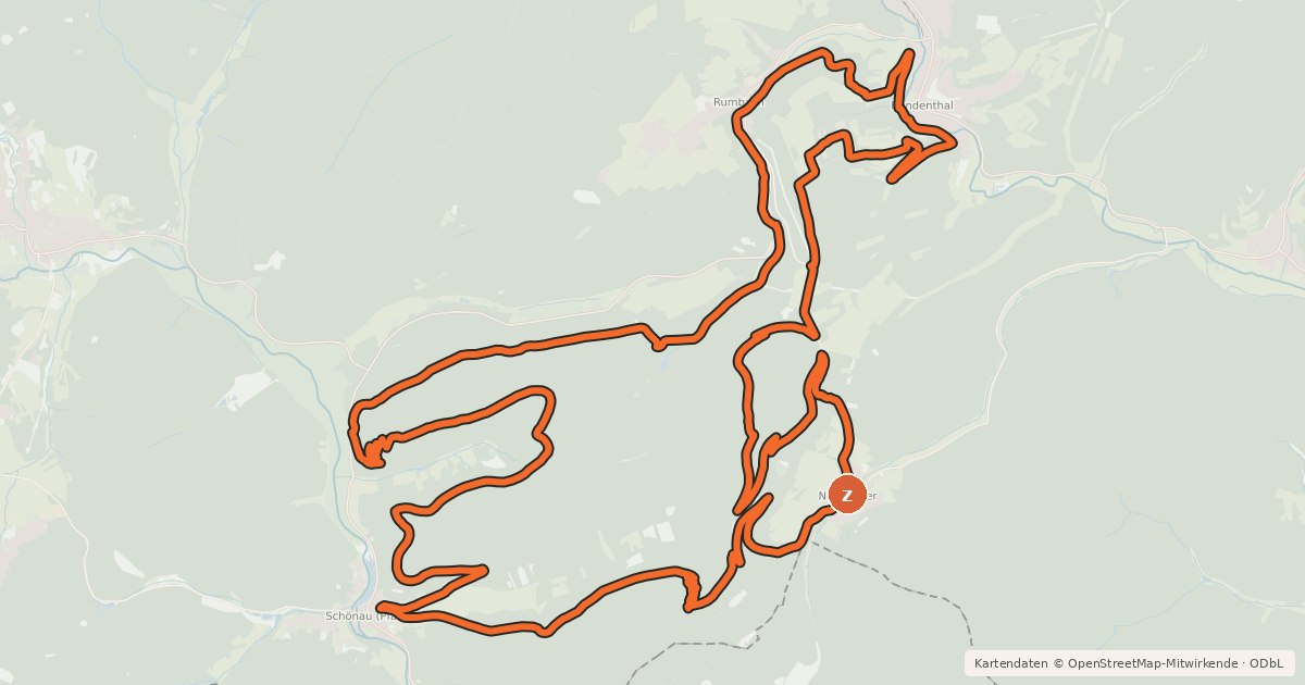 Kartenübersicht der Radroute MTB-Park Pfälzerwald, Tour 15