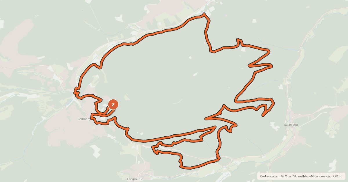 Kartenübersicht der Radroute MTB-Park Pfälzerwald, Tour 19