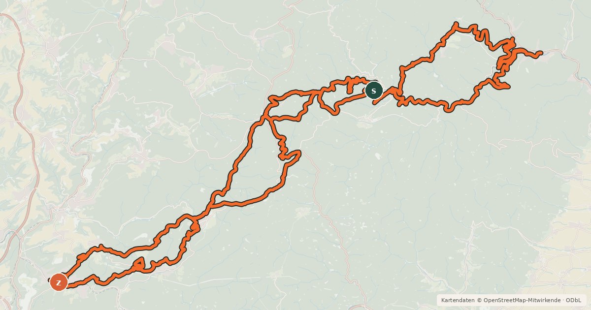 Kartenübersicht der Radroute MTB-Park Pfälzerwald, Tour 5
