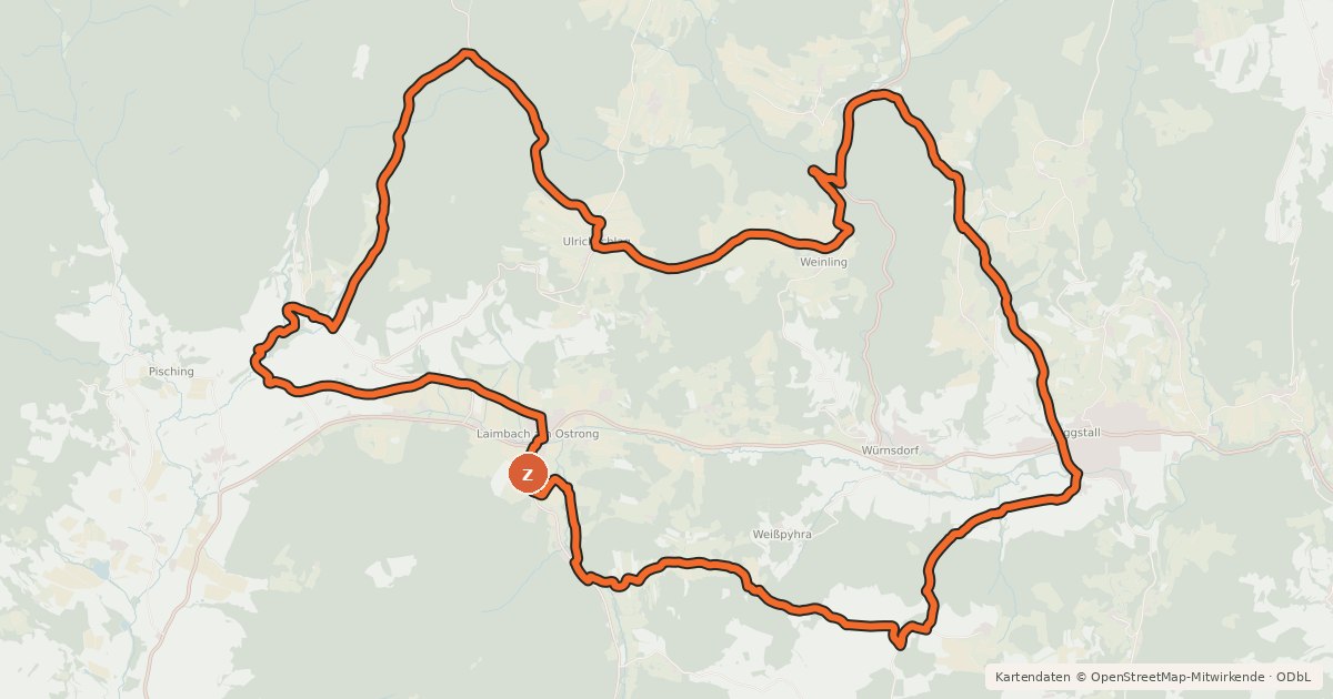 Kartenübersicht der Radroute MTB Riederberg-Strecke
