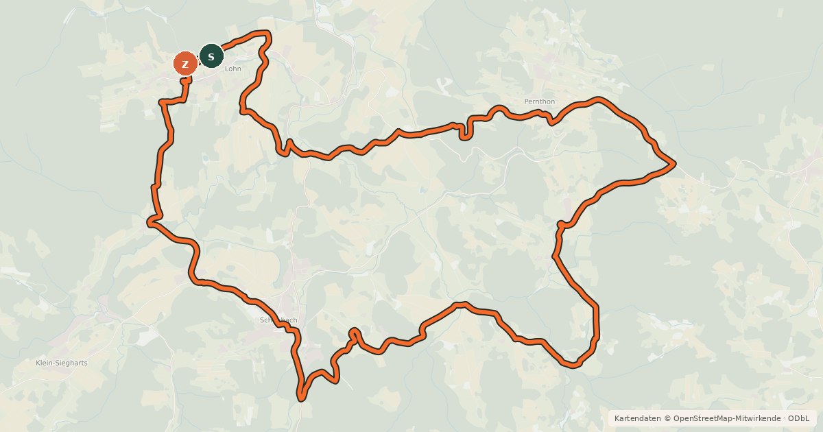 Kartenübersicht der Radroute MTB Römerbrücke-Strecke