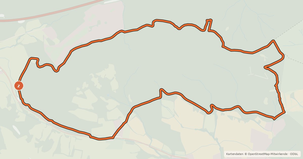 Kartenübersicht der Radroute MTB Roppersberg