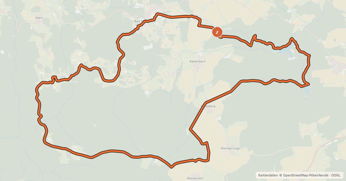 Kartenübersicht der Radroute MTB Rotes Kreuz-Strecke