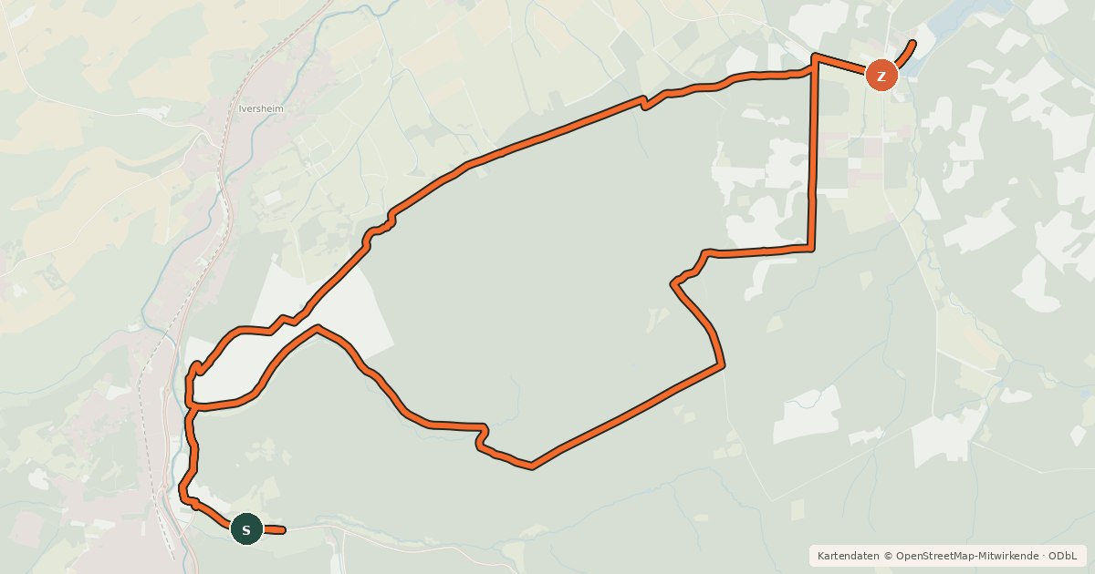 Kartenübersicht der Radroute MTB route 2