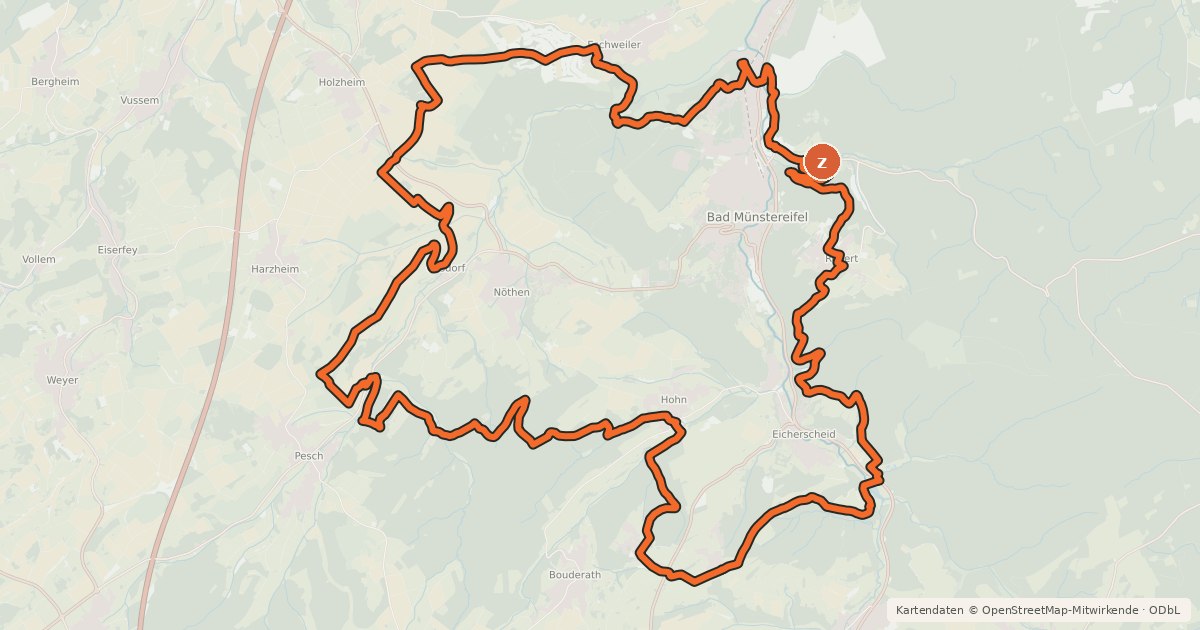 Kartenübersicht der Radroute MTB route 3