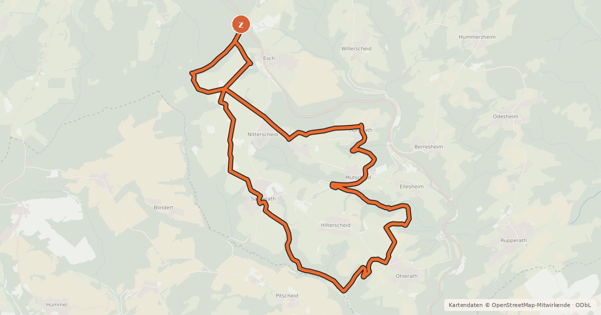 Kartenübersicht der Radroute MTB route 5