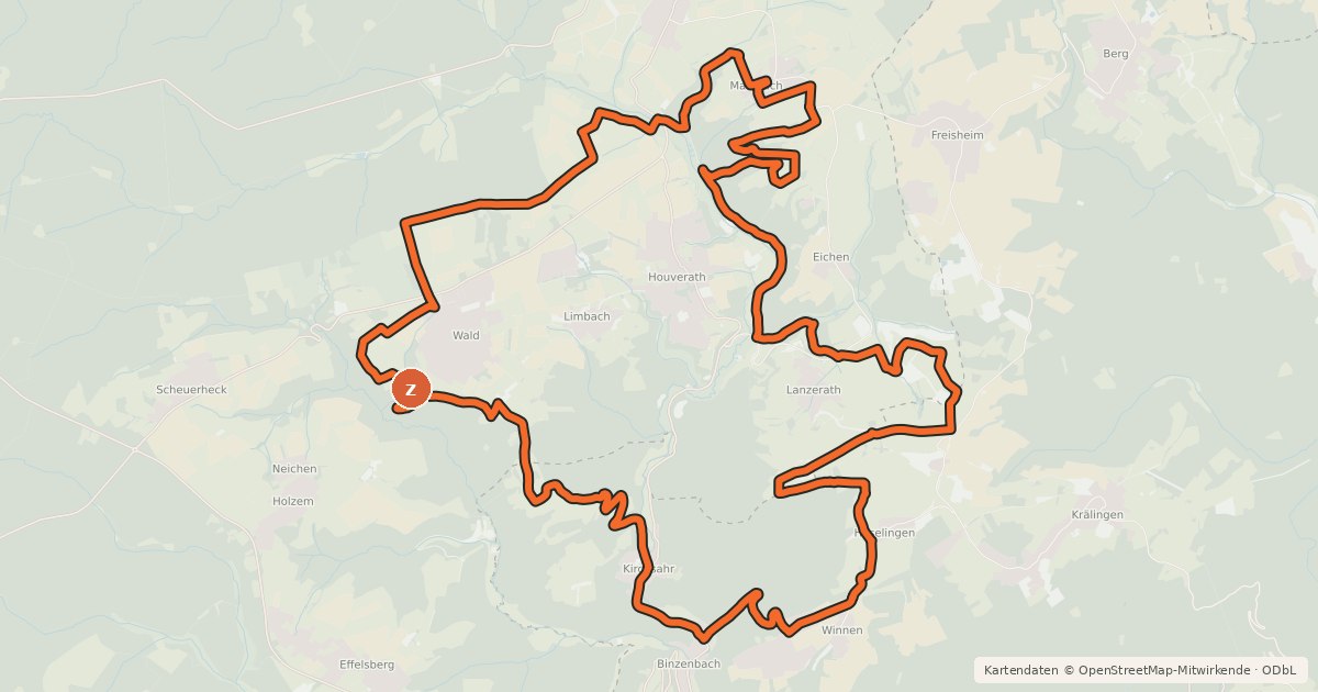 Kartenübersicht der Radroute MTB route 7