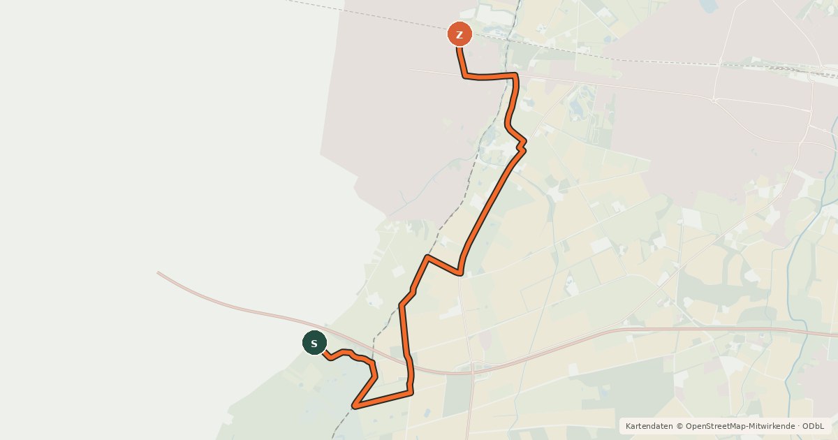 Kartenübersicht der Radroute MTB-route Enschede