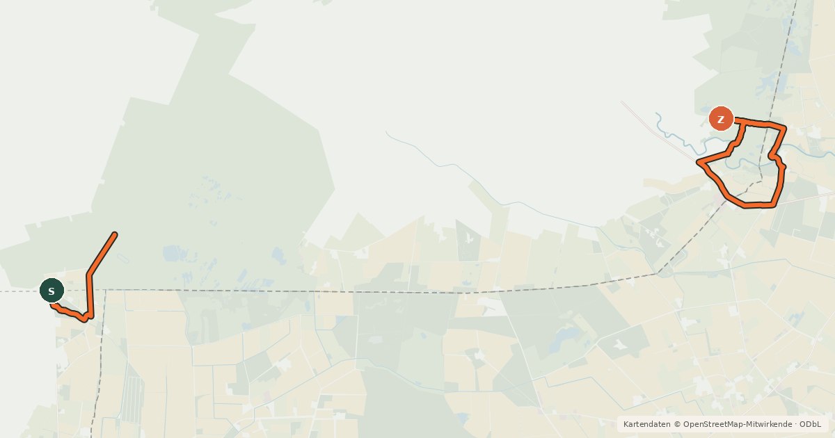 Kartenübersicht der Radroute MTB-route Haaksbergen