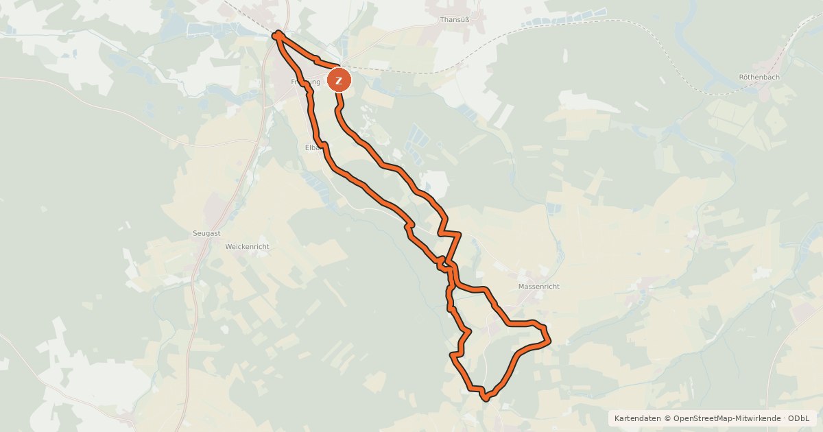 Kartenübersicht der Radroute mtb-Route Mühlstein - Bleierzweg