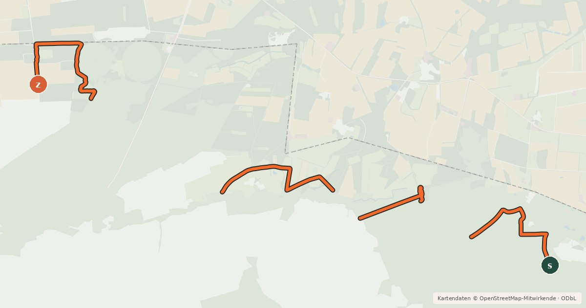 Kartenübersicht der Radroute MTB-route Springendal